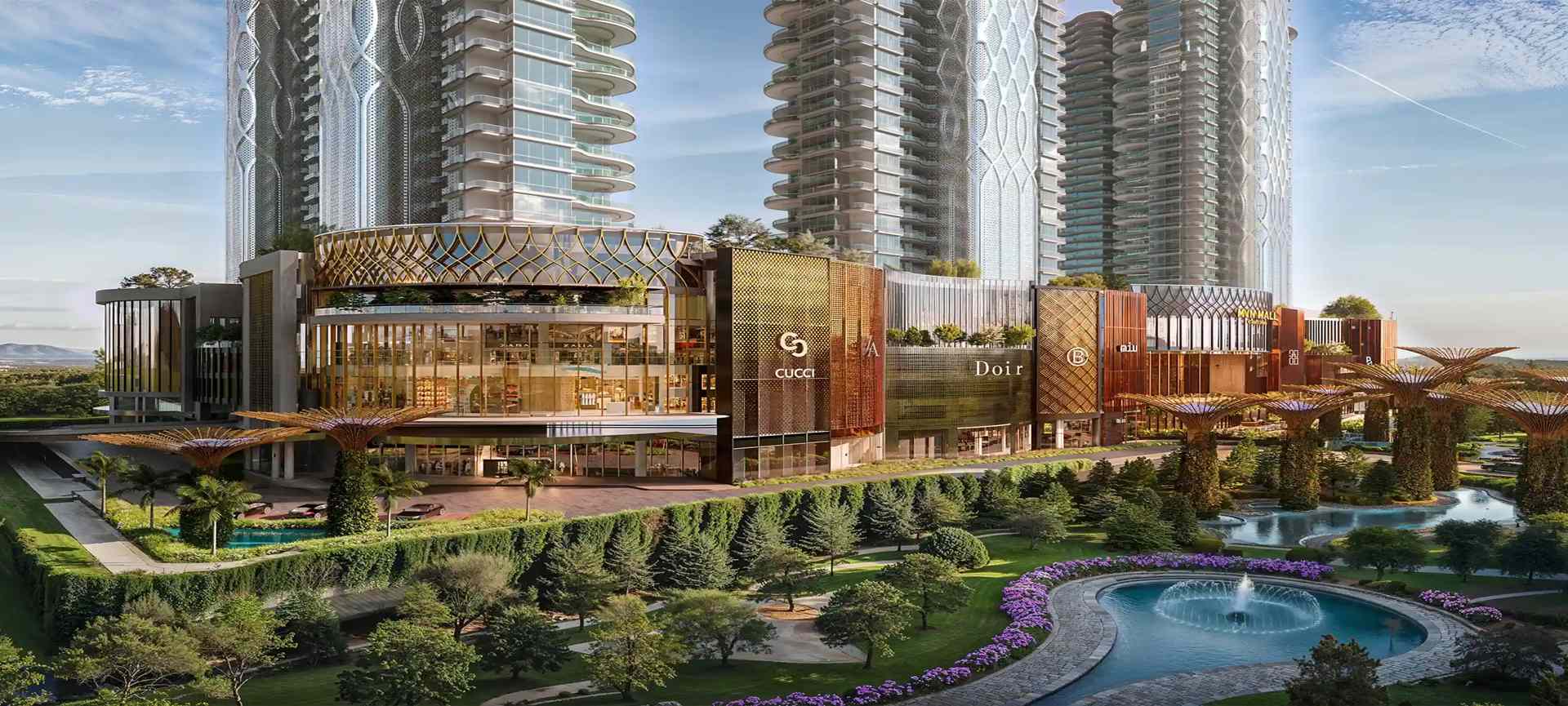 MVN Mall Sector 37D Gurgaon premium retail complex with landscaped gardens
